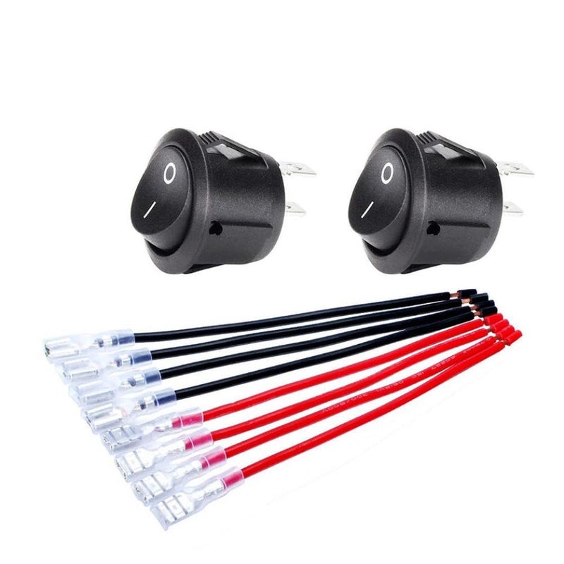 5Pcs 20mm Round Rocker Switch ON Off Toggle Switch DC 12V 24V for Automotive Motorcycle - Image 2
